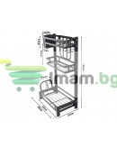 Кухненска етажерка органайзер за подправки и аксесоари 3 нива